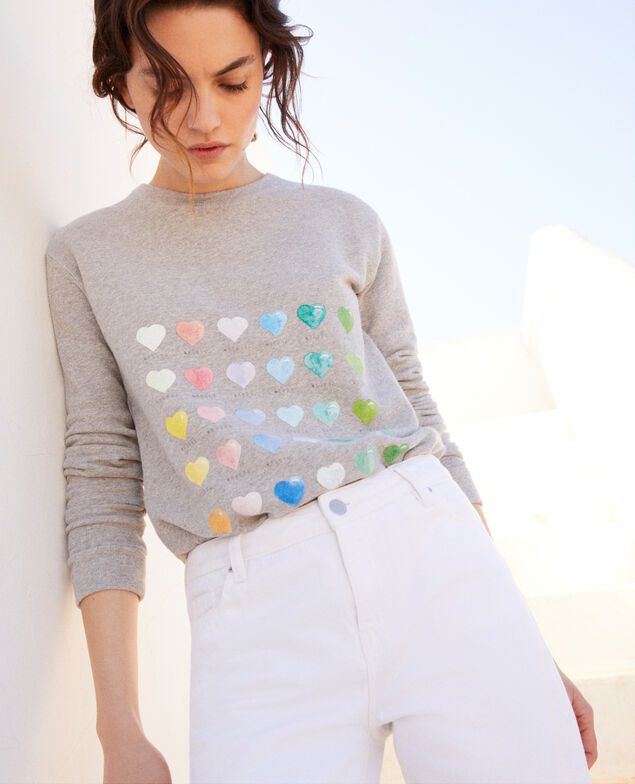 Sudadera con corazón Heather grey