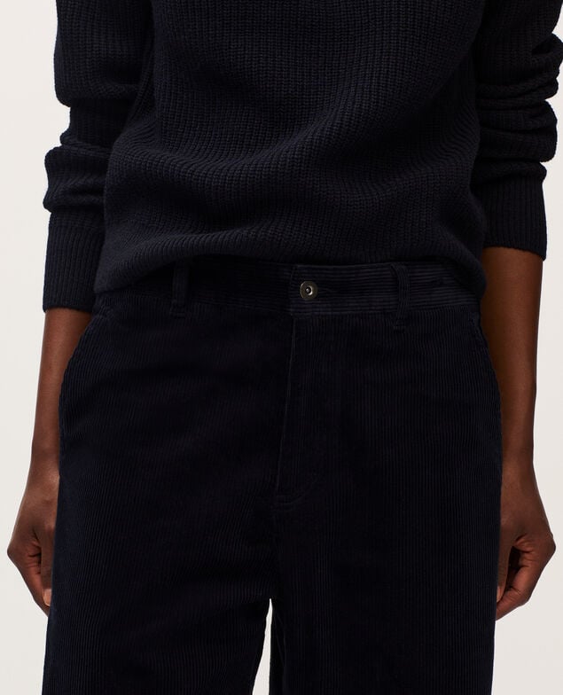 Pantalón barrel de pana U690 navy