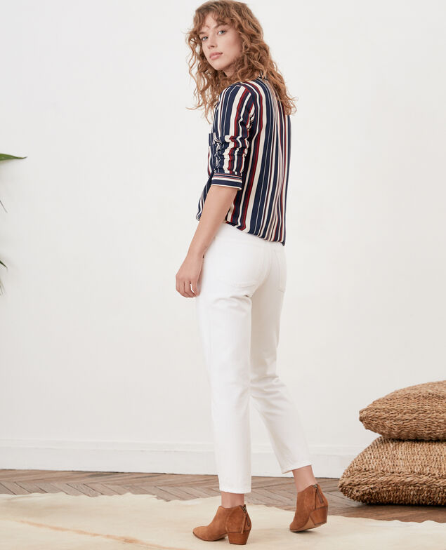 Jeans corte vintage Blanc