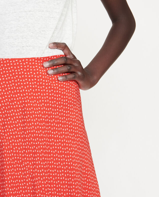 Falda de seda Memphis fiery red