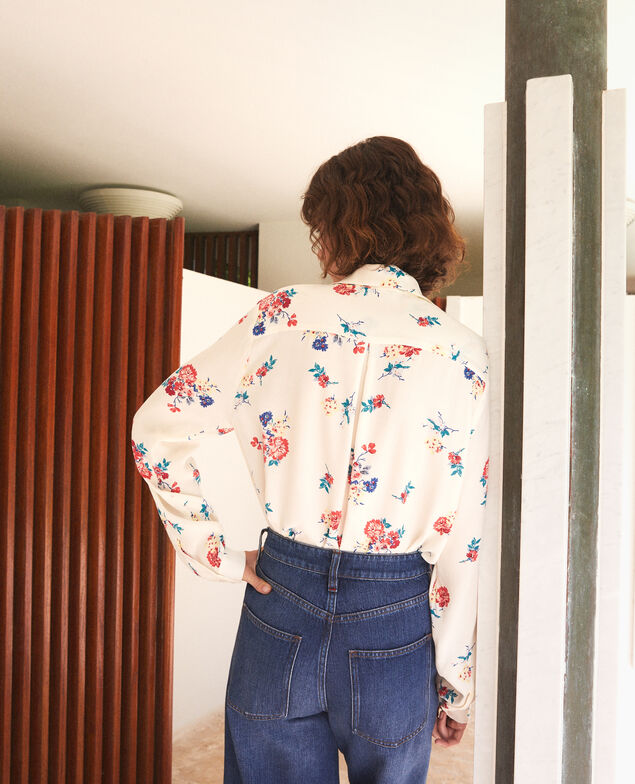 Camisa con cuello estilo pijama Blanco