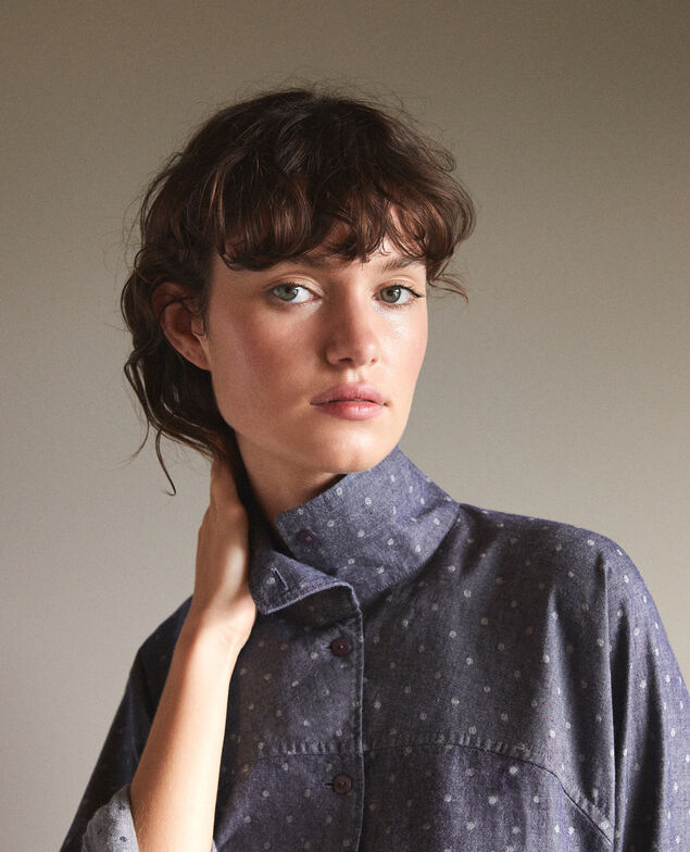 Camisa de corte recto Azul