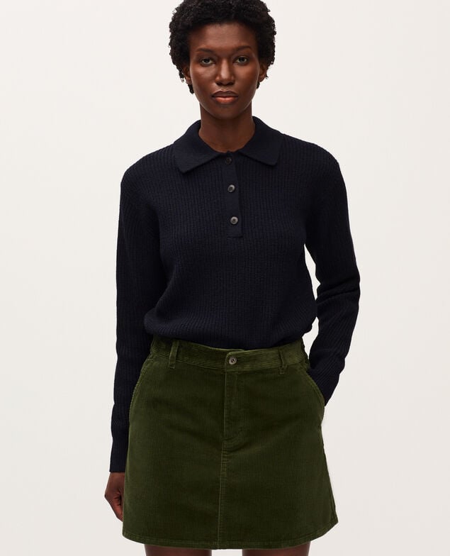Falda corta de pana U550 green