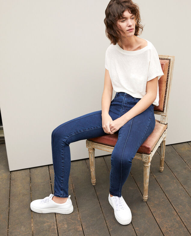 Jeans skinny cropped 7/8 Azul