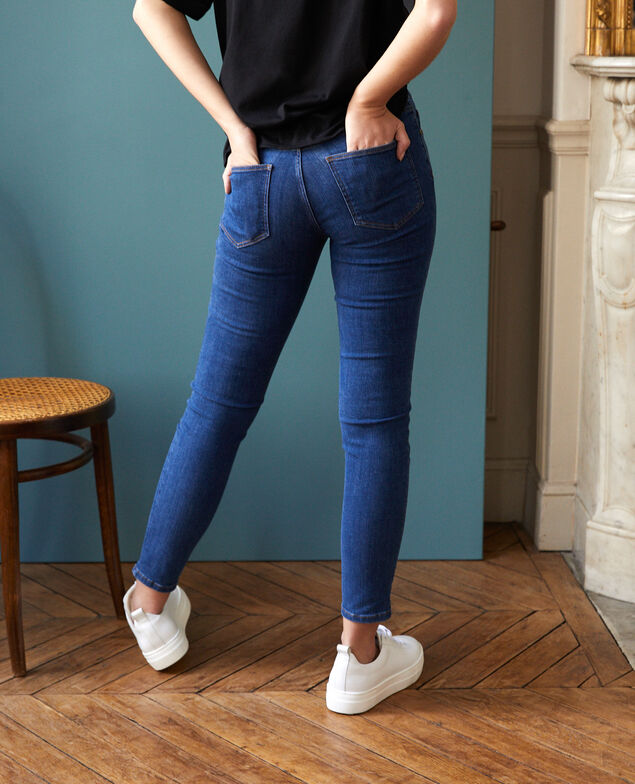 Jeans skinny cropped 7/8 Azul