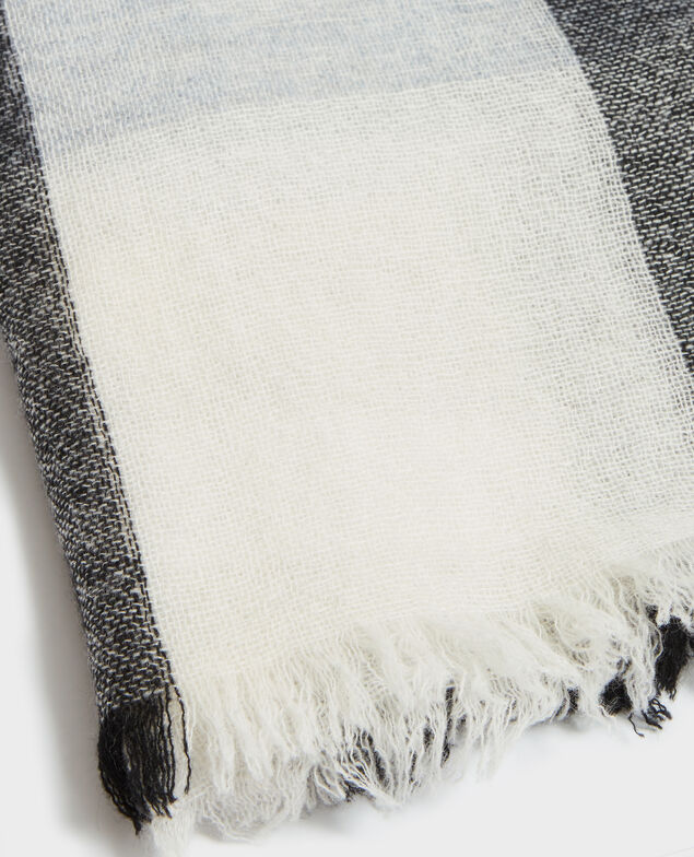 Bufanda de cachemir A093 black check