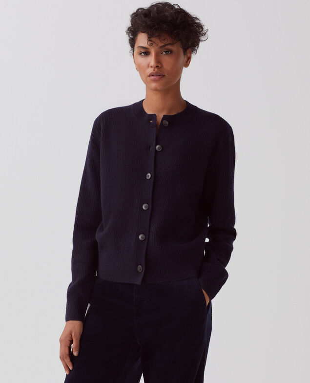 Cárdigan de lana U690 navy
