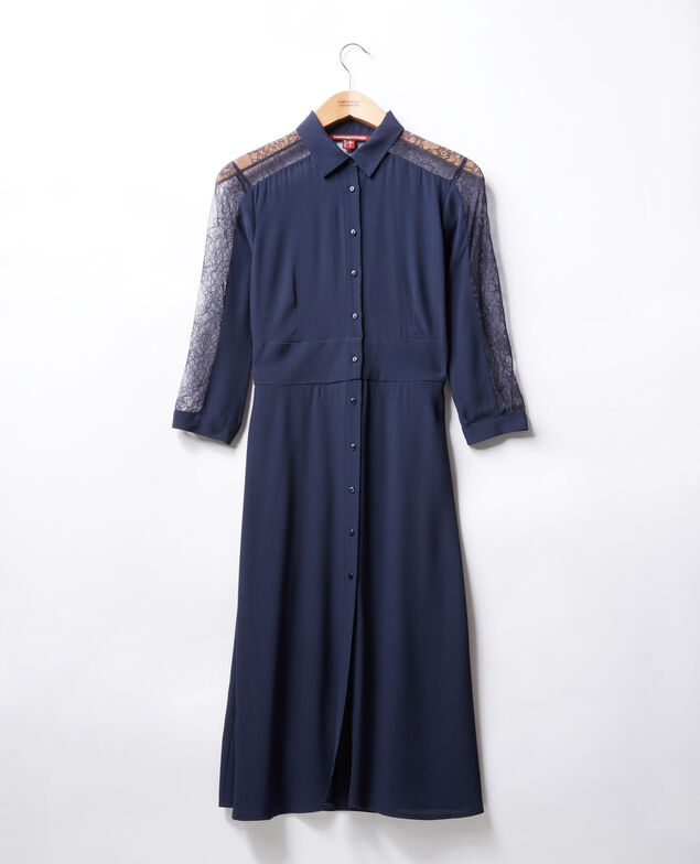 Vestido con encaje Azul
