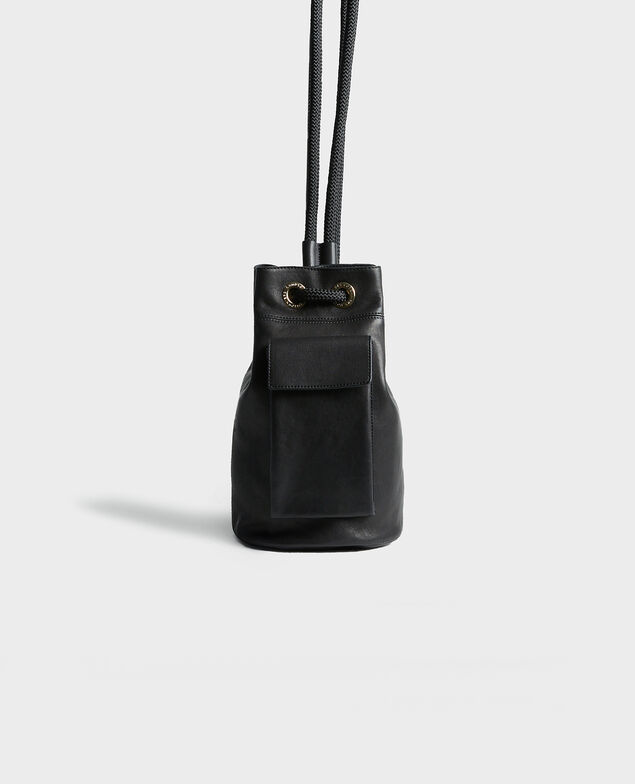 Pequeño bolso saco de cuero Black beauty