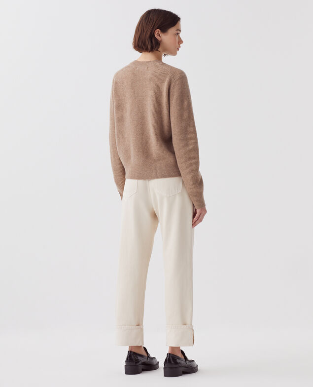 Cárdigan de lana U321 beige