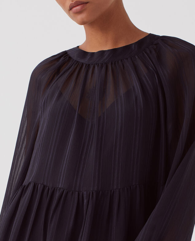 Vestido corto fluido H695 night sky