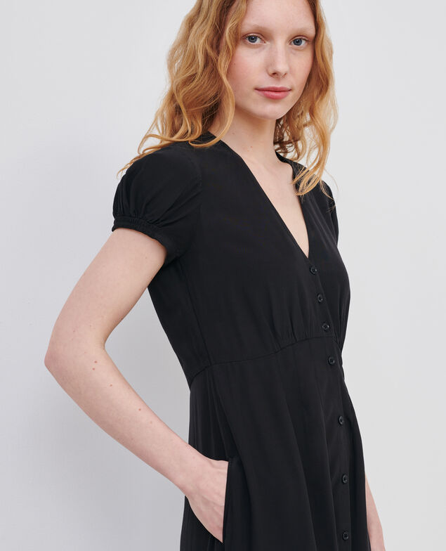 LUDIVINE - Vestido largo fluido 09 black