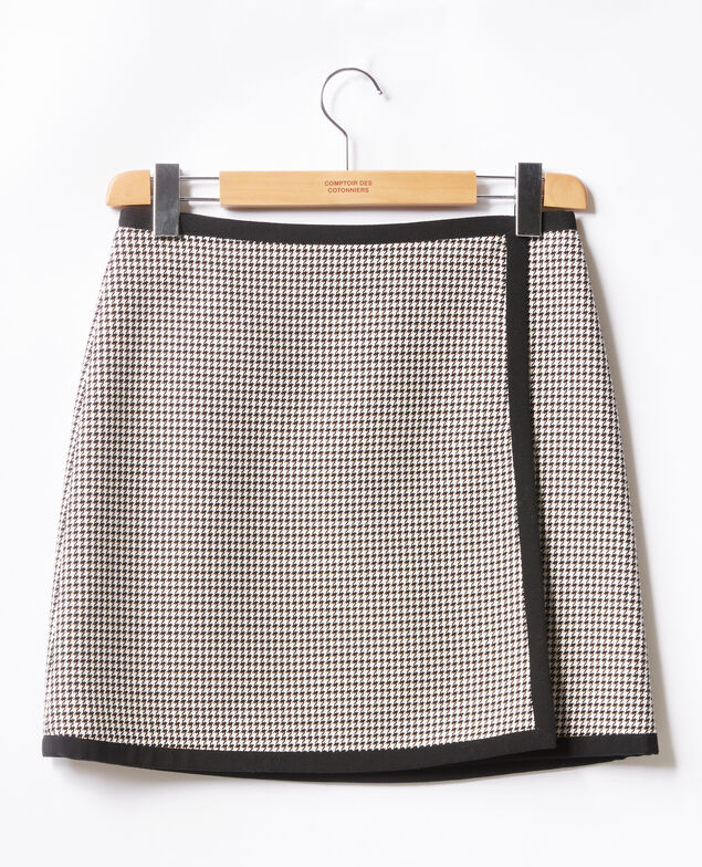 Falda de jacquard pata de gallo Red
