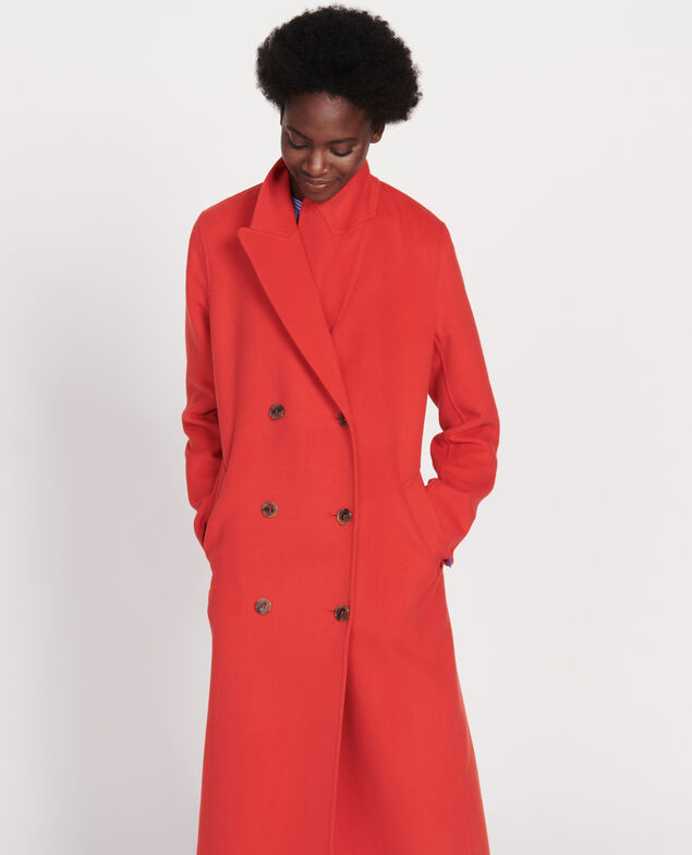Abrigo largo Fiery red