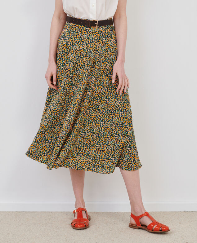 Falda larga estampada 8005c 116 print orange