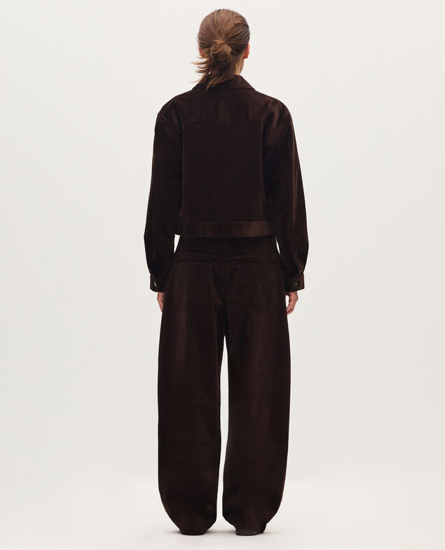 Cazadora de pana U380 dark brown