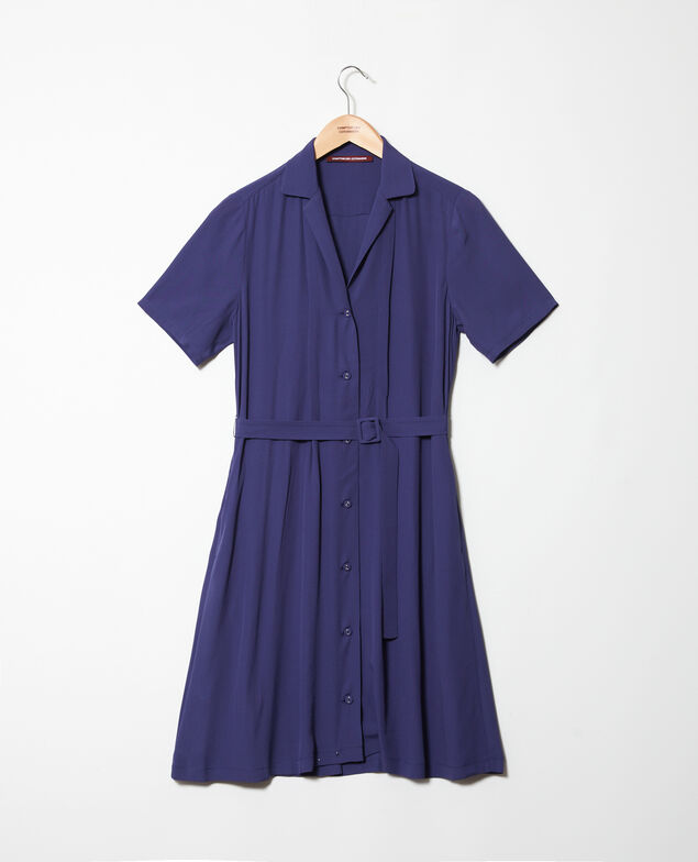 Vestido de cuello abierto  Navy