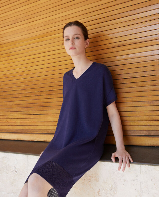 Vestido de punto sin costuras Medieval blue