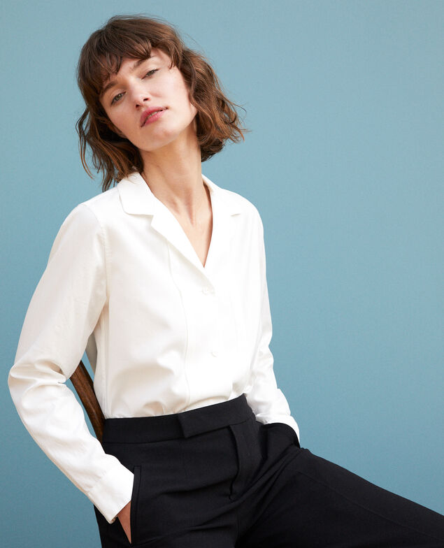Camisa cuello militar Blanco