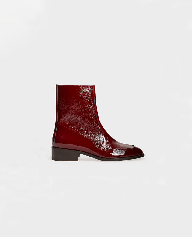  Botines ajustados de cuero Royale red