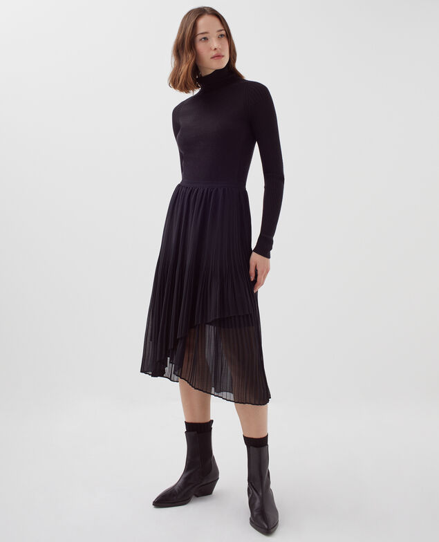 Jersey ajustado de lana merino H091 black beauty