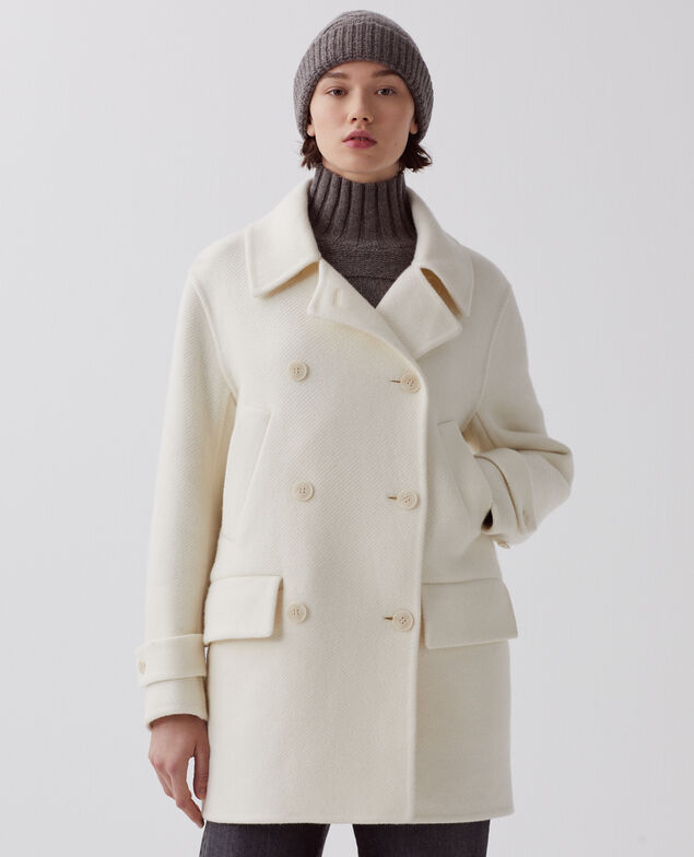 Chaquetón de longitud media I010 glass green beige