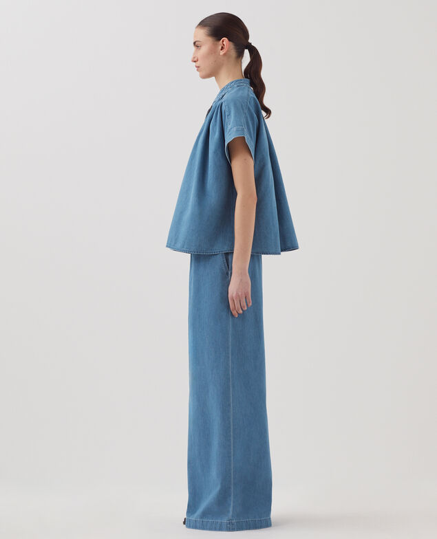 Camisa oversize de algodón J630 blue wash