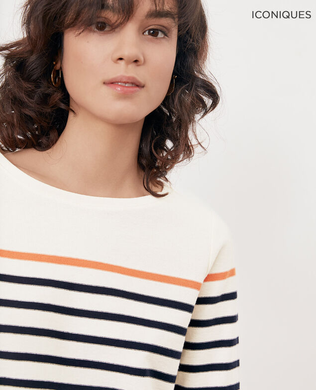 Camiseta de rayas Kaolin/navy