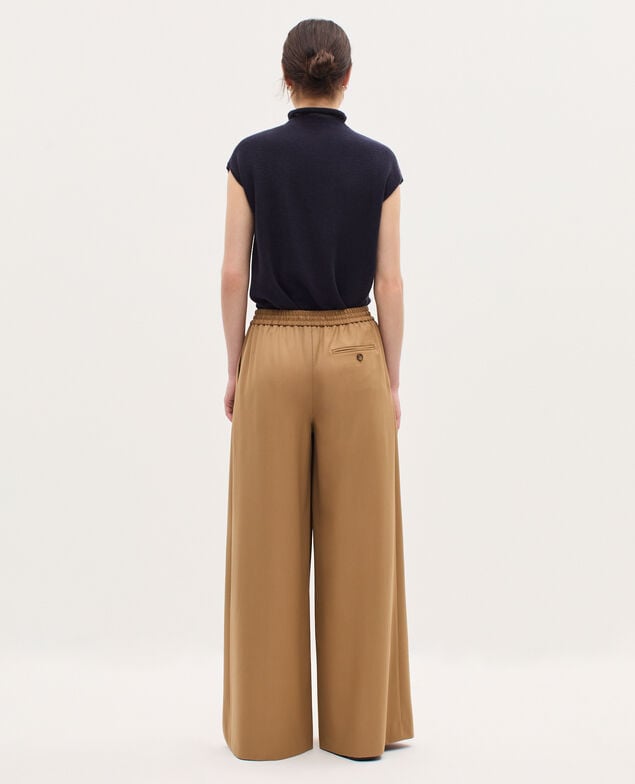 YVONNE - Pantalón amplio con pinzas K341 oak brown