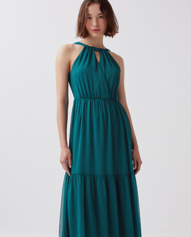 Vestido largo fluido H644 spruced-up blue