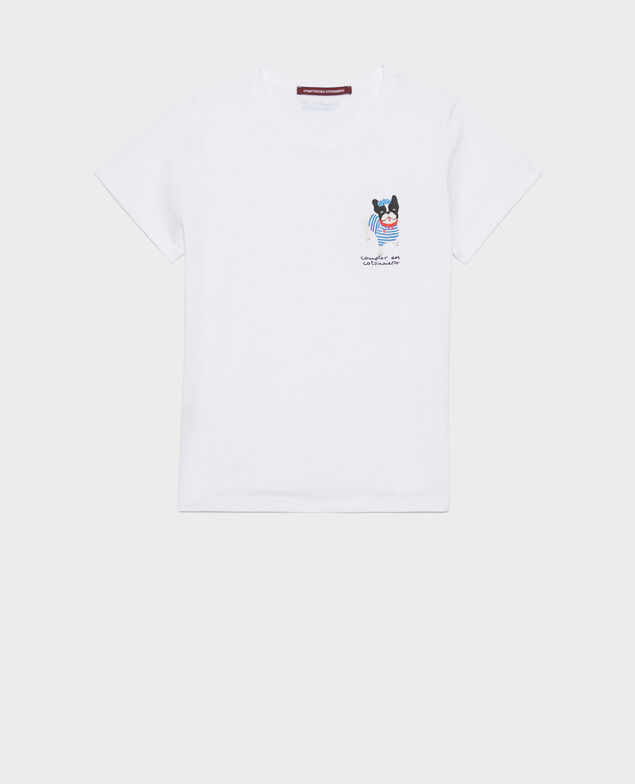 Camiseta de cuello redondo 4235 optical white