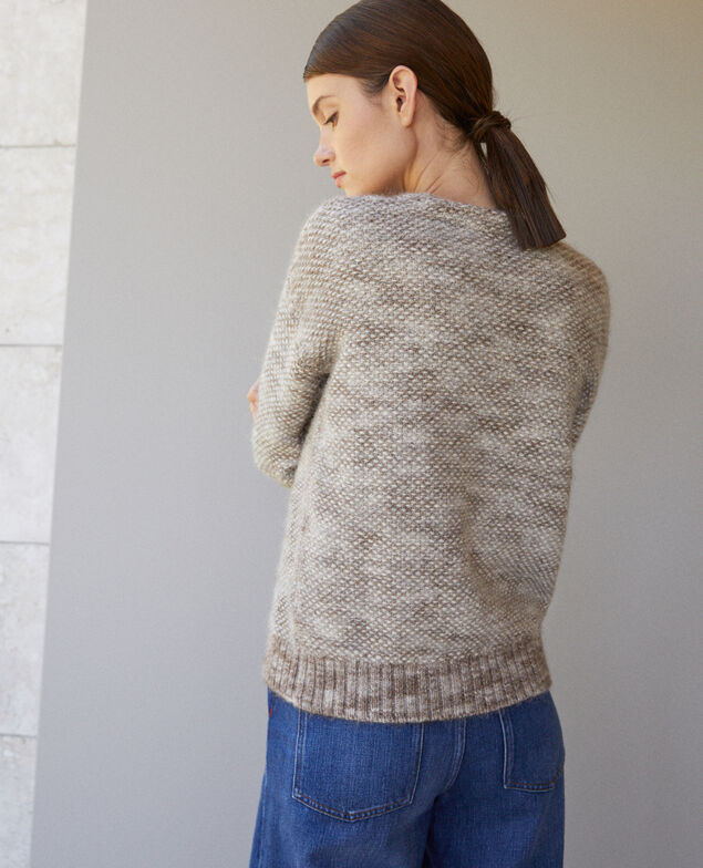 Chaqueta de punto jaspeado Gris