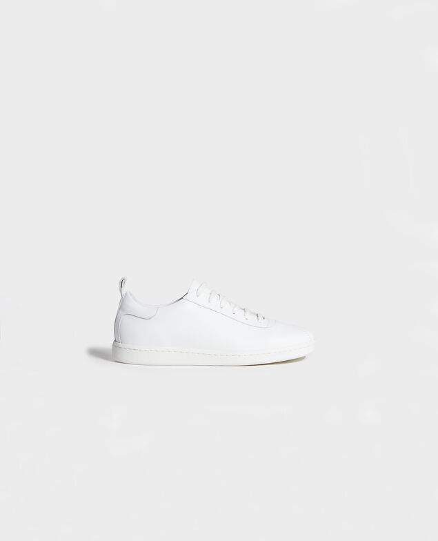 Sneakers de cuero con cordones Optical white