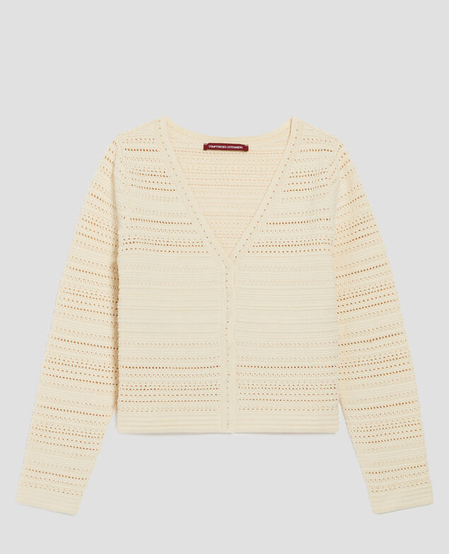 Cárdigan de crochet de algodón H304 albore