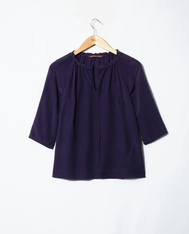 Blusa con seda Evening blue