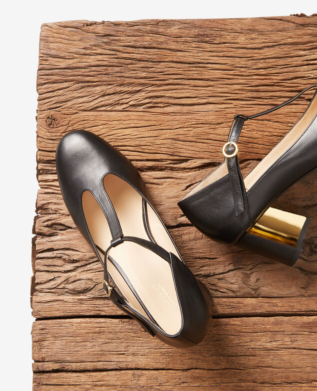 Zapatos estilo Salomé de piel Noir