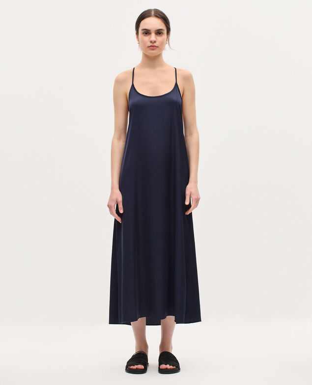Vestido lencero satinado H695 night sky