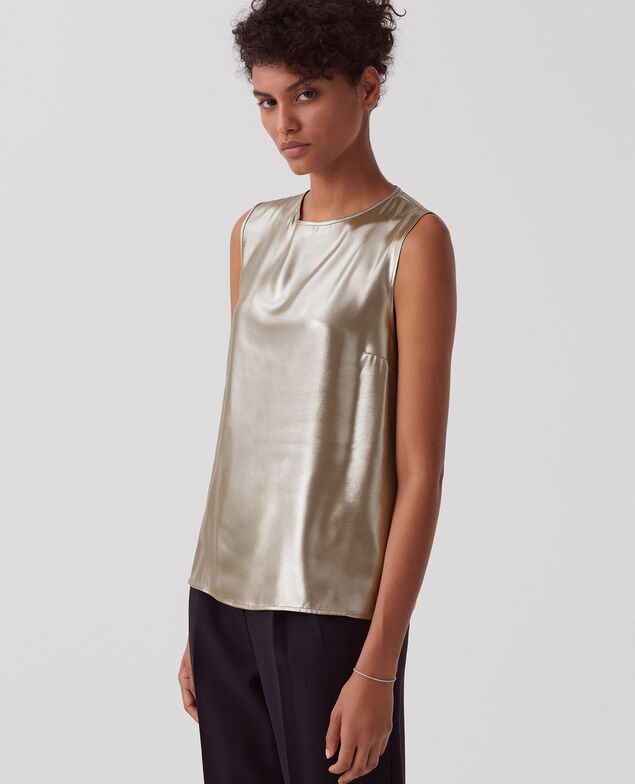 Top sin mangas I322 dune beige