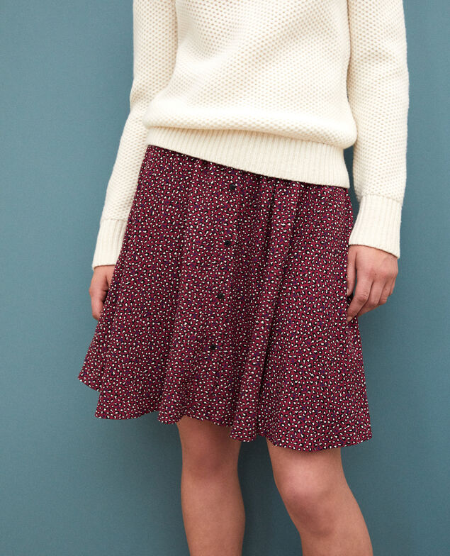 Falda patinadora Rojo