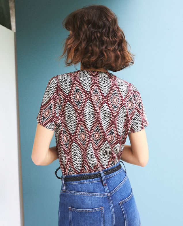 Blusa estampada Marrón