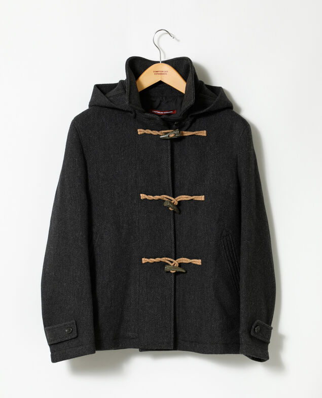 Abrigo corto estilo trenca Dark heather grey