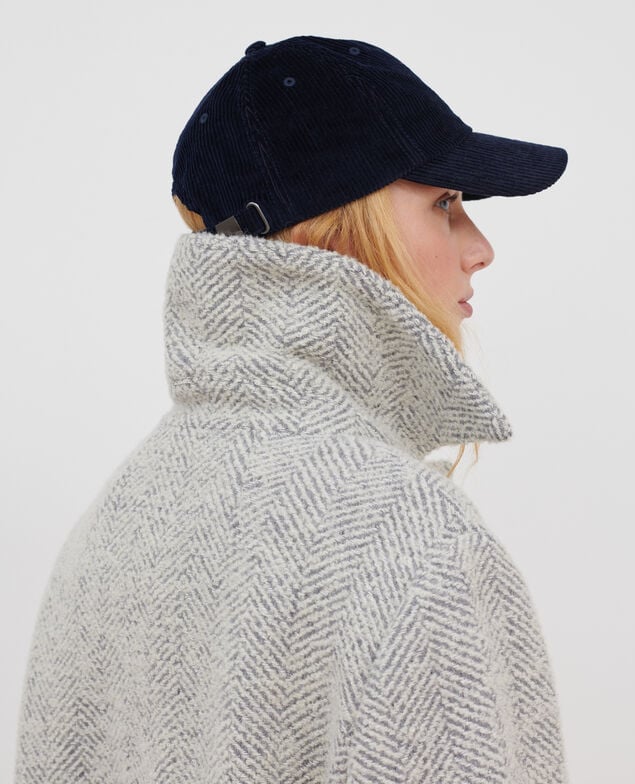 Abrigo de lana mezclada A023 solid light grey