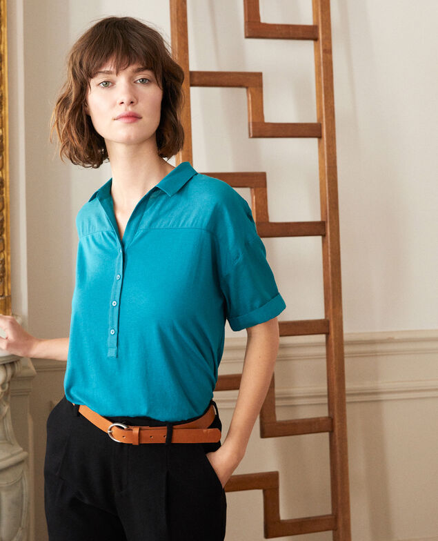 Camisa de doble tejido Harbor blue