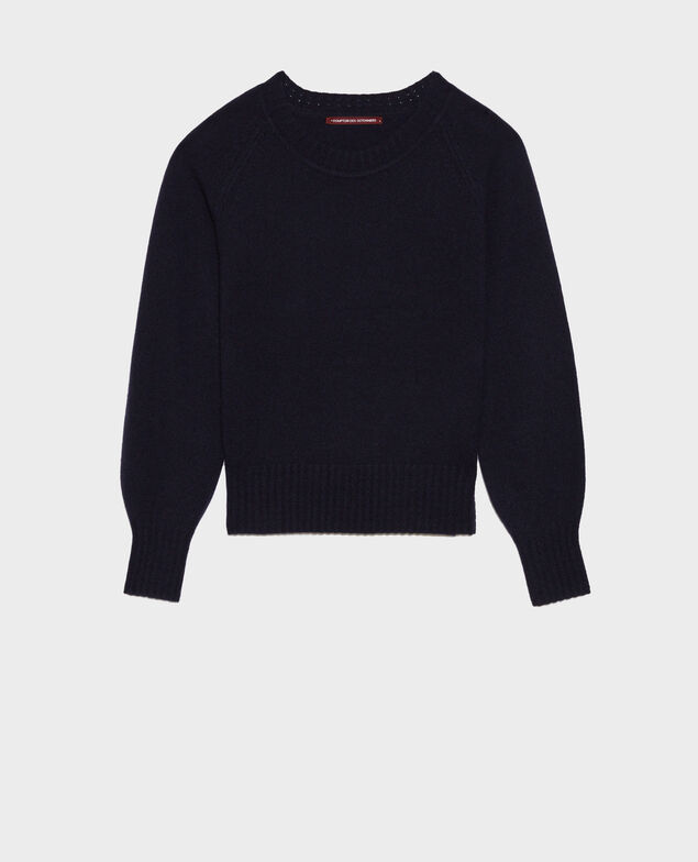 Jersey de cachemir con cuello redondo Night sky