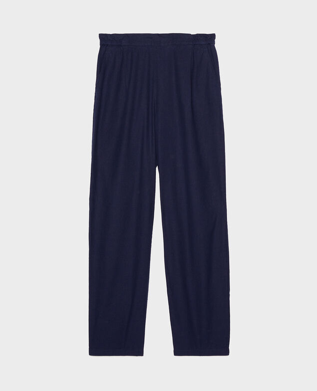 Pantalón con lino y algodón Maritime blue
