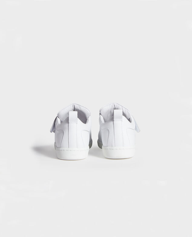 Sneakers de cuero con tiras de velcro Optical white