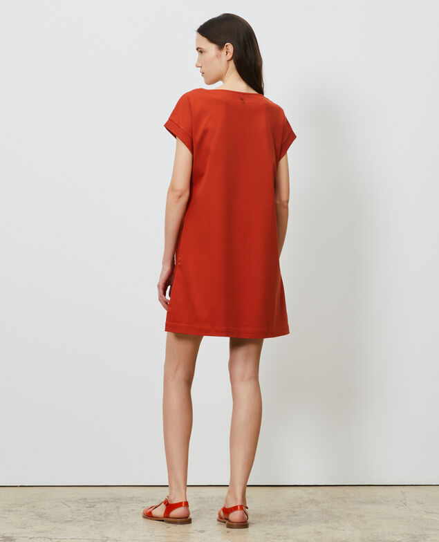 Vestido corto de algodón bío Rooibos tea