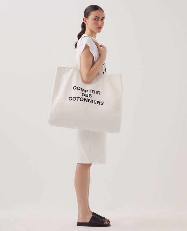Bolso shopper maxi  H003 white