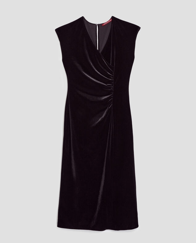 Vestido largo de terciopelo H091 black beauty