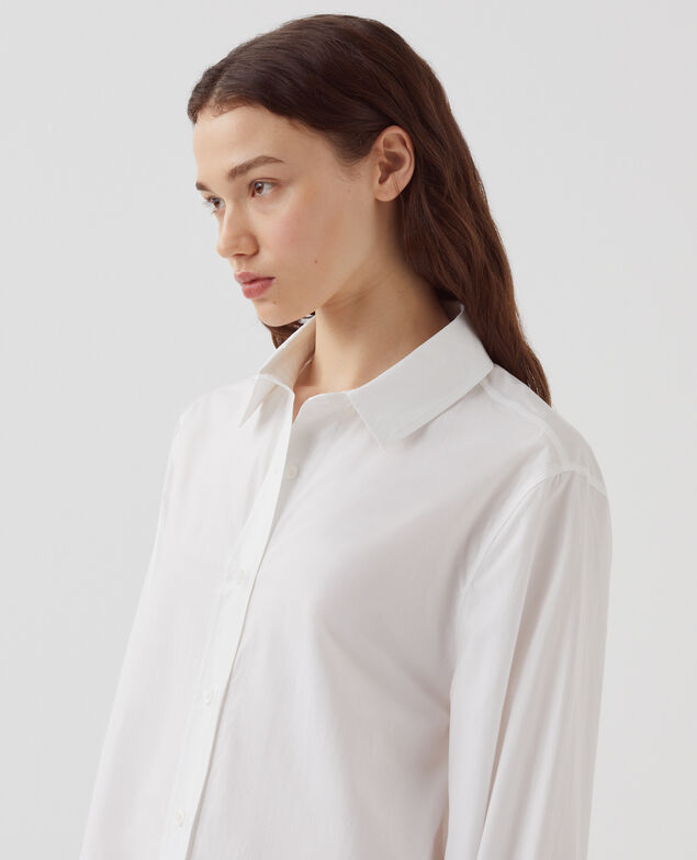 Camisa amplia de algodón H003 white